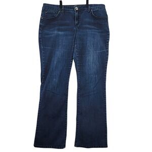 INC International Concepts Denim Boot Cut Jeans Women Size 14 Blue Regular Fit